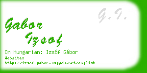 gabor izsof business card